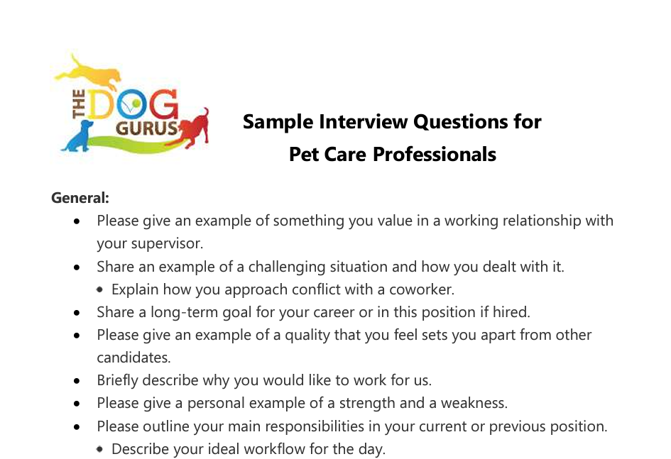 Pet Care Counselor Guide