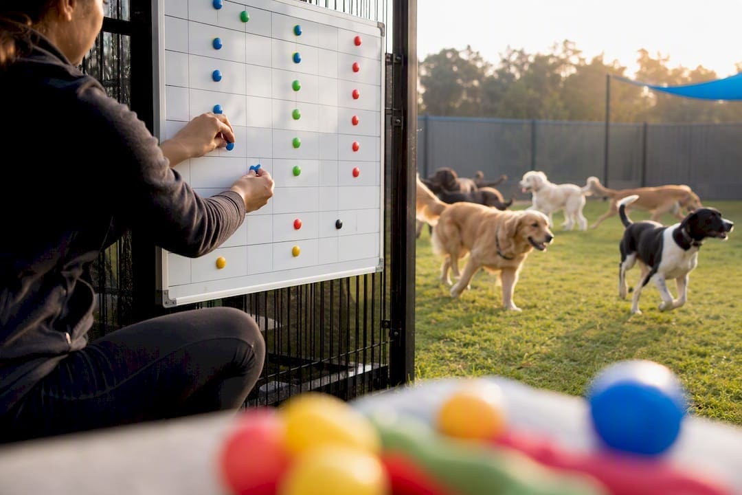 Hands adjusting role-based schedule board